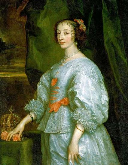 Anthony Van Dyck Queen Henrietta Maria, London 1632 oil painting picture